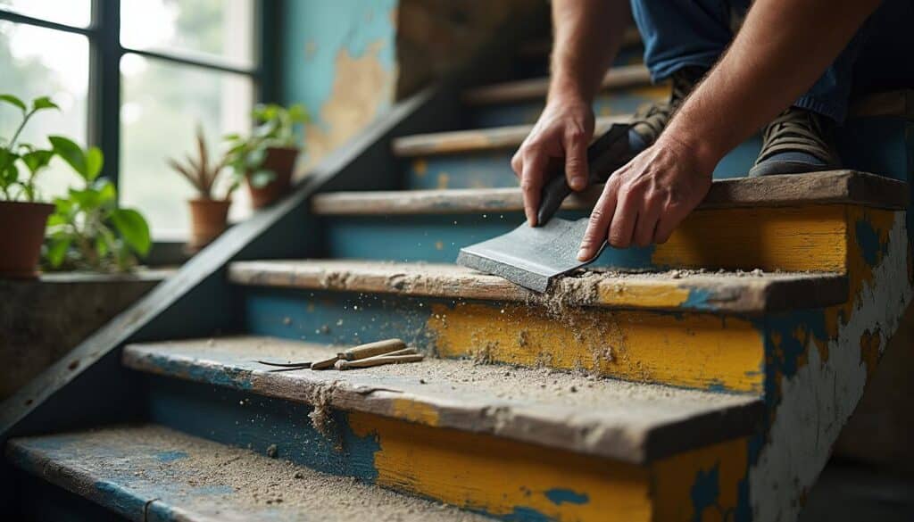 Comment réussir le décapage de la peinture sur un escalier en bois ancien ?