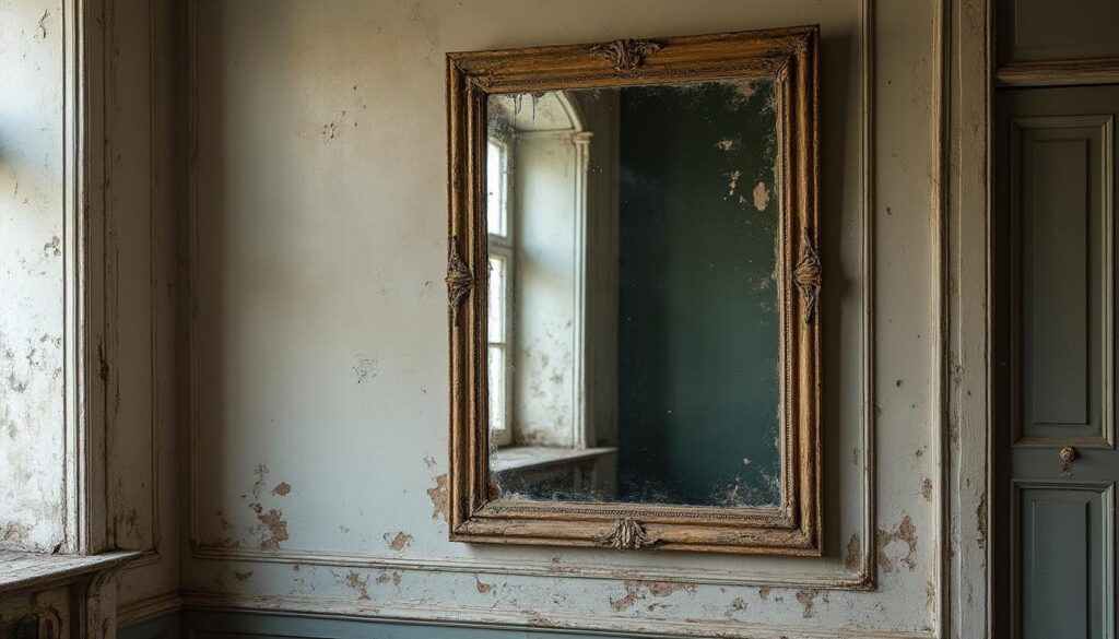 Que faire face à des bords de miroir mural noircis ?