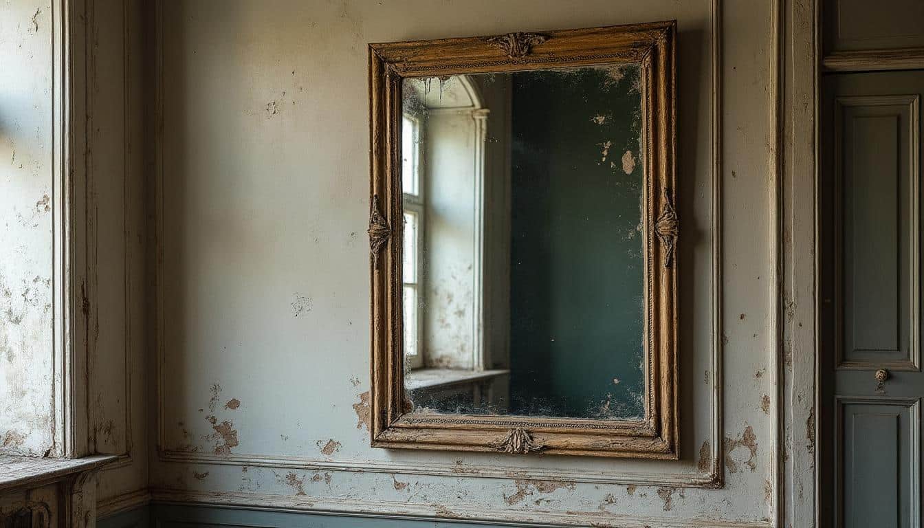 Que faire face à des bords de miroir mural noircis ?