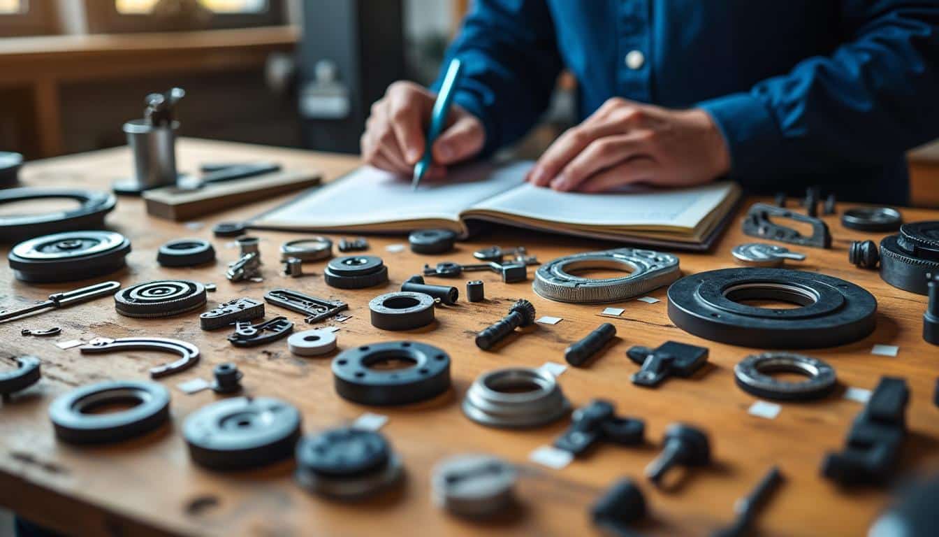 Illustration: Comment classer et identifier les pièces détachées pour scie circulaire sur table selon leur fonction et emplacement