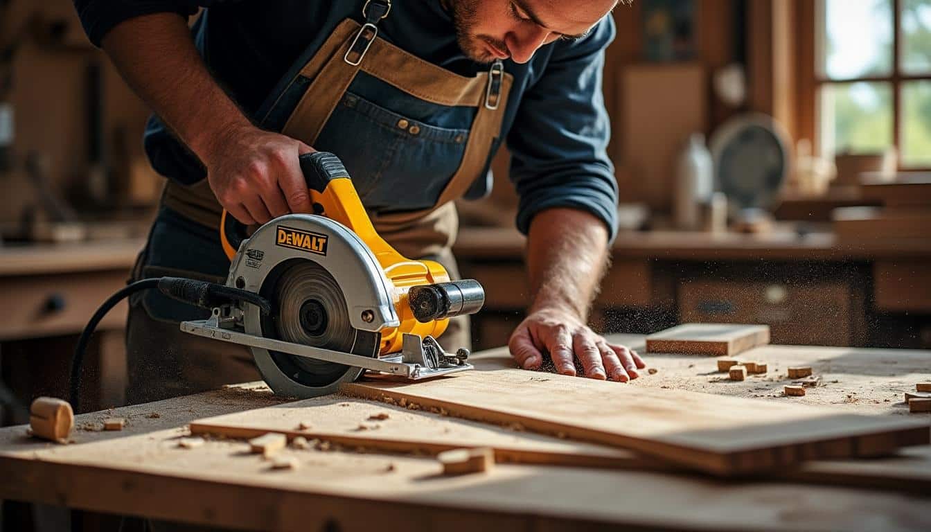 Scie circulaire plongeante DeWalt : précision et puissance pro