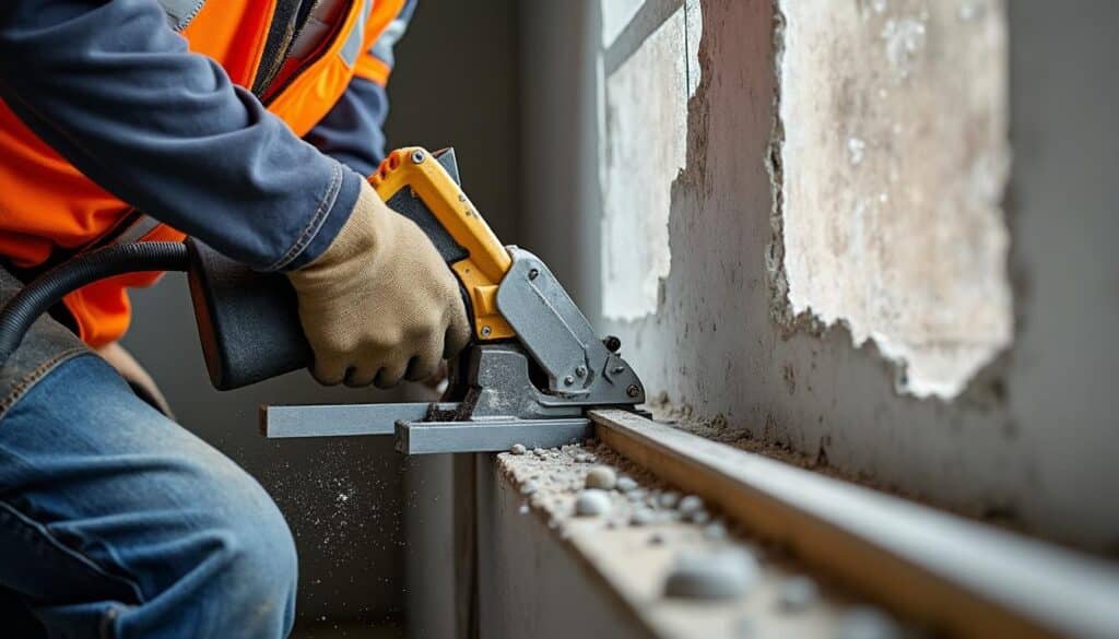 Scie murale sur rail : guide complet pour un sciage précis et sécurisé