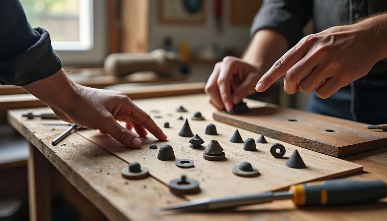 Illustration: Les différents modèles de clous et outils associés pour une fixation réussie