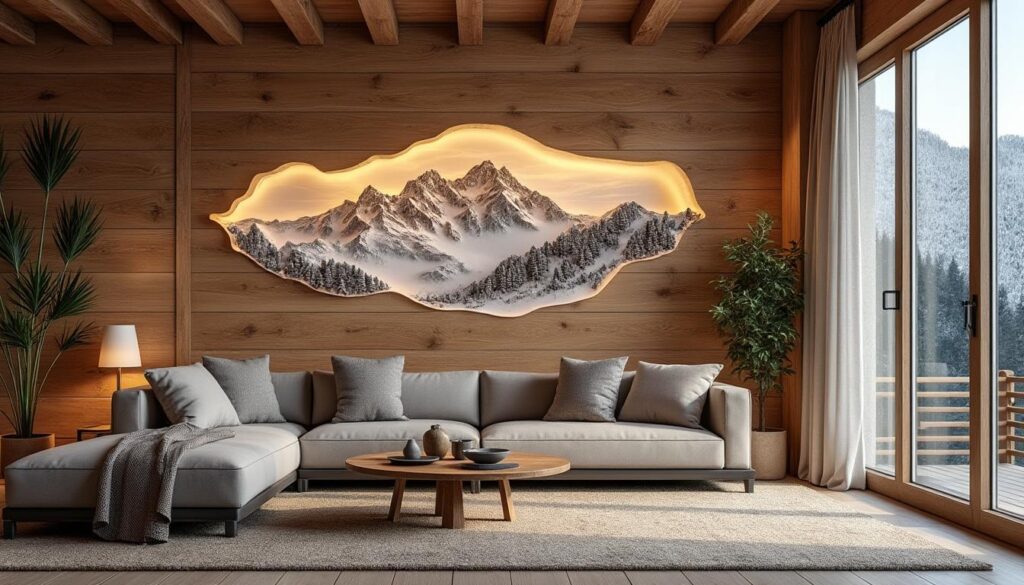 Appliques murales de montagne : charme et lumière naturelle