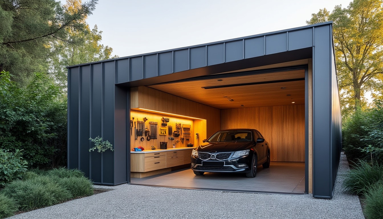 Illustration: Comprendre les spécificités d’un garage à toit monopente