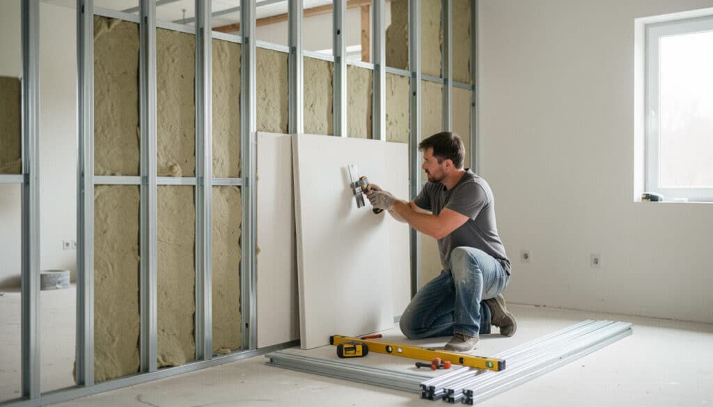 Cloison 48/98 : confort acoustique et pose réussie